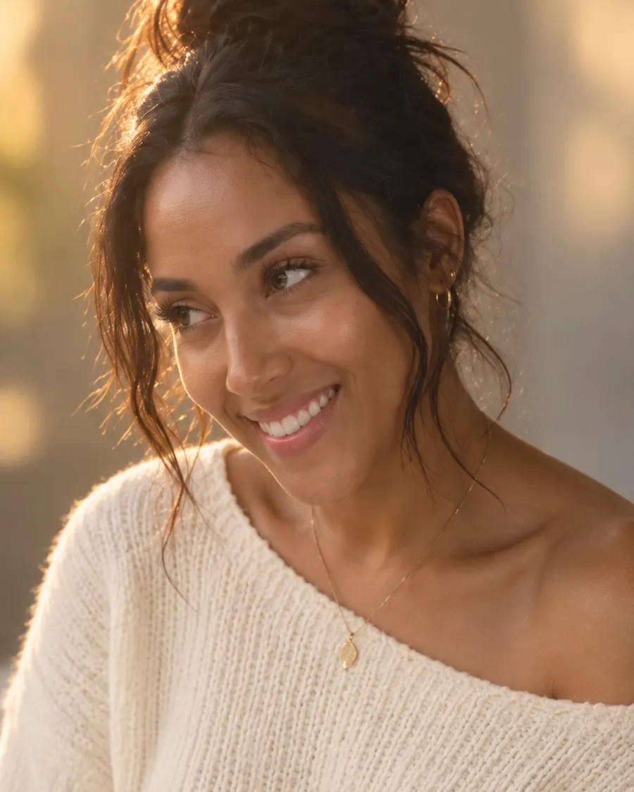 Brittany Landrum in warm golden-hour light